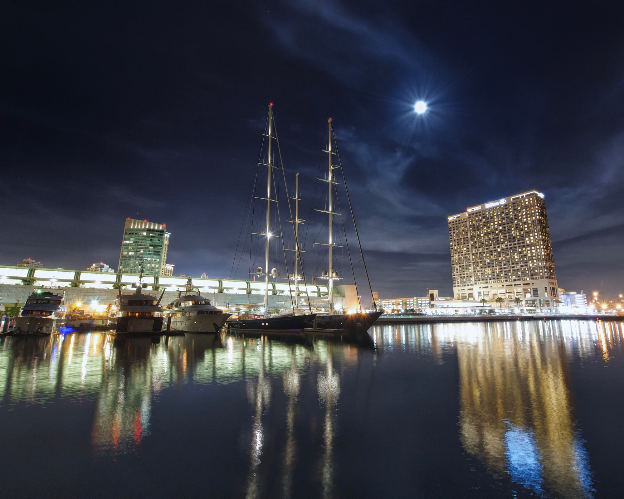 Seaport Village Marina at Night